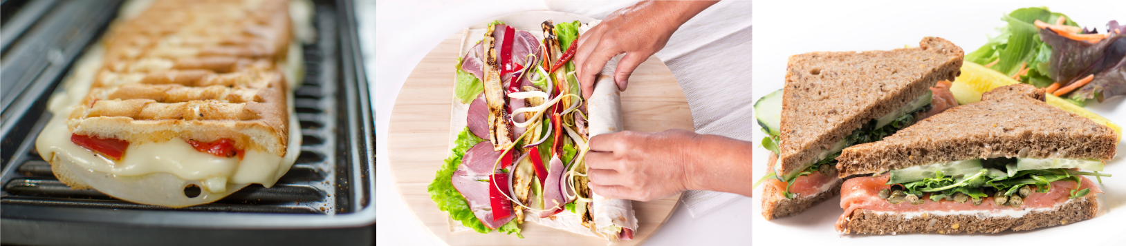 Sélection de pains spécifiques pour l'élaboration de sandwichs uniques.